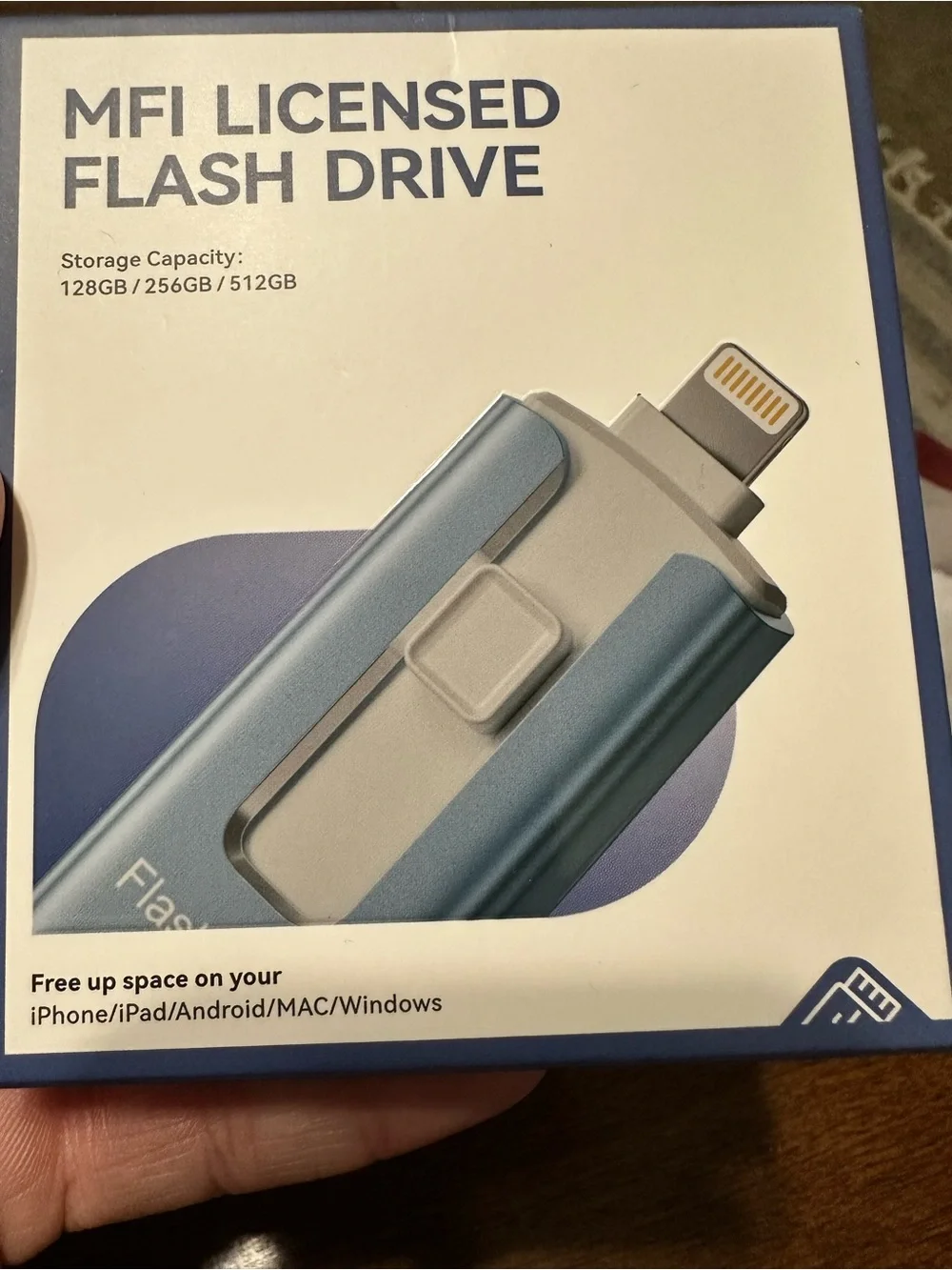 FlashDrive 256GB Lightning & USB Data Storage - Blue